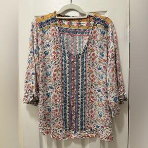 Multicolor pattern women’s blouse